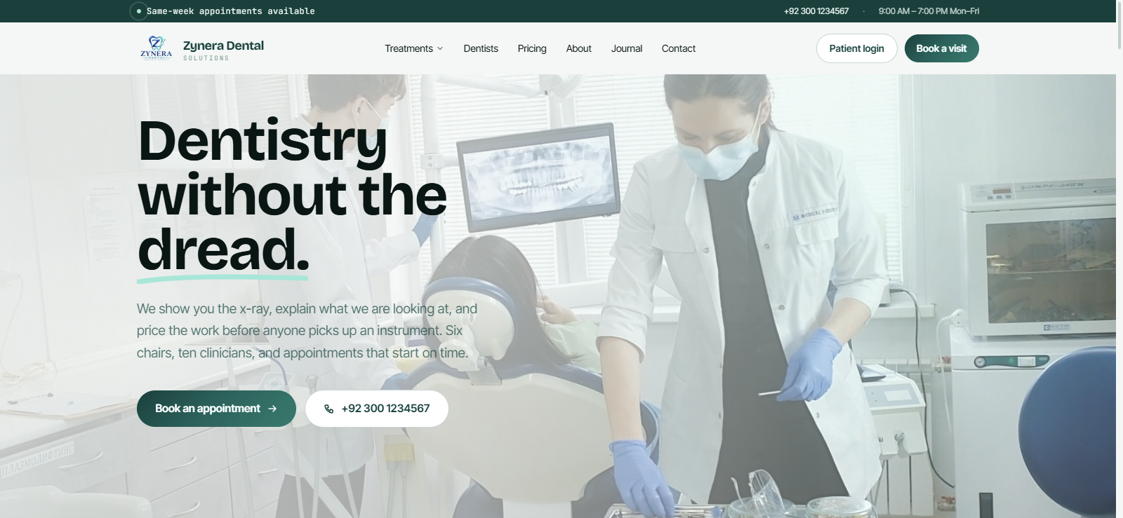 Dental Clinic Website & Admin Console